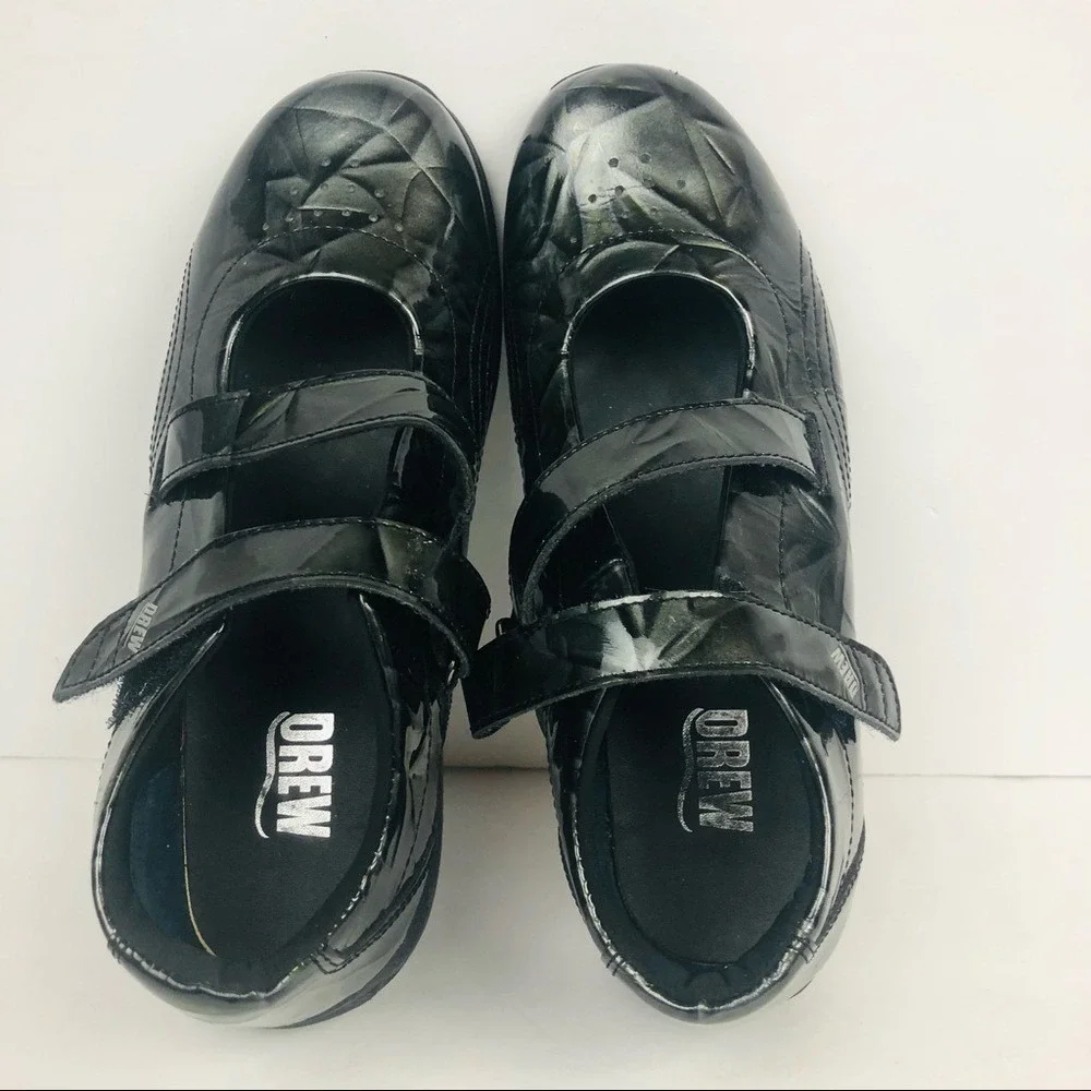 Drew Orchid Women's Green Marble Sz 7.5 N Cross Strap Diabetic‎